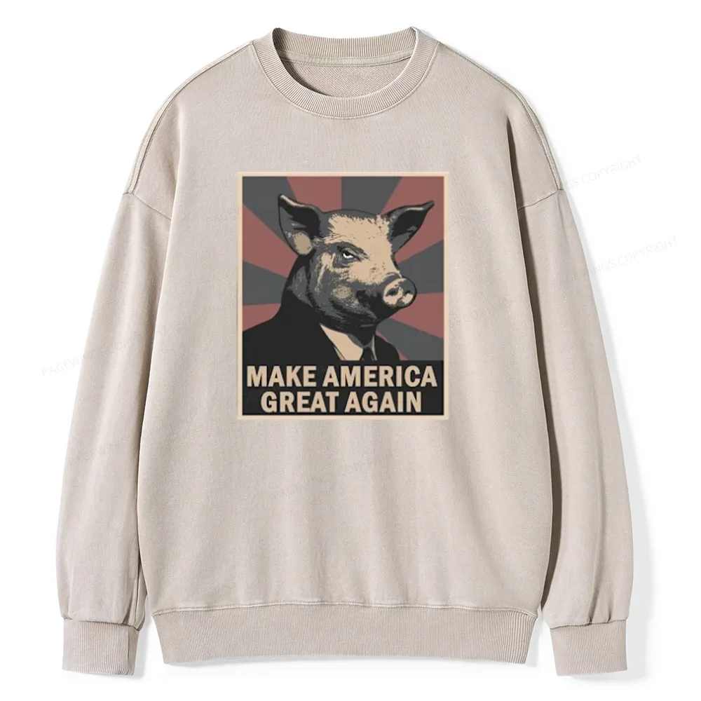 Pagewings Animal Farm George Orwell Unisex Washed Sweatshirt