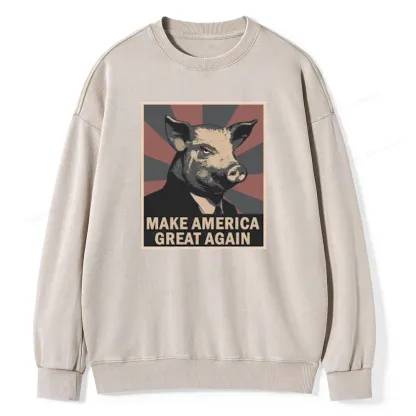 Pagewings Animal Farm George Orwell Unisex Washed Sweatshirt