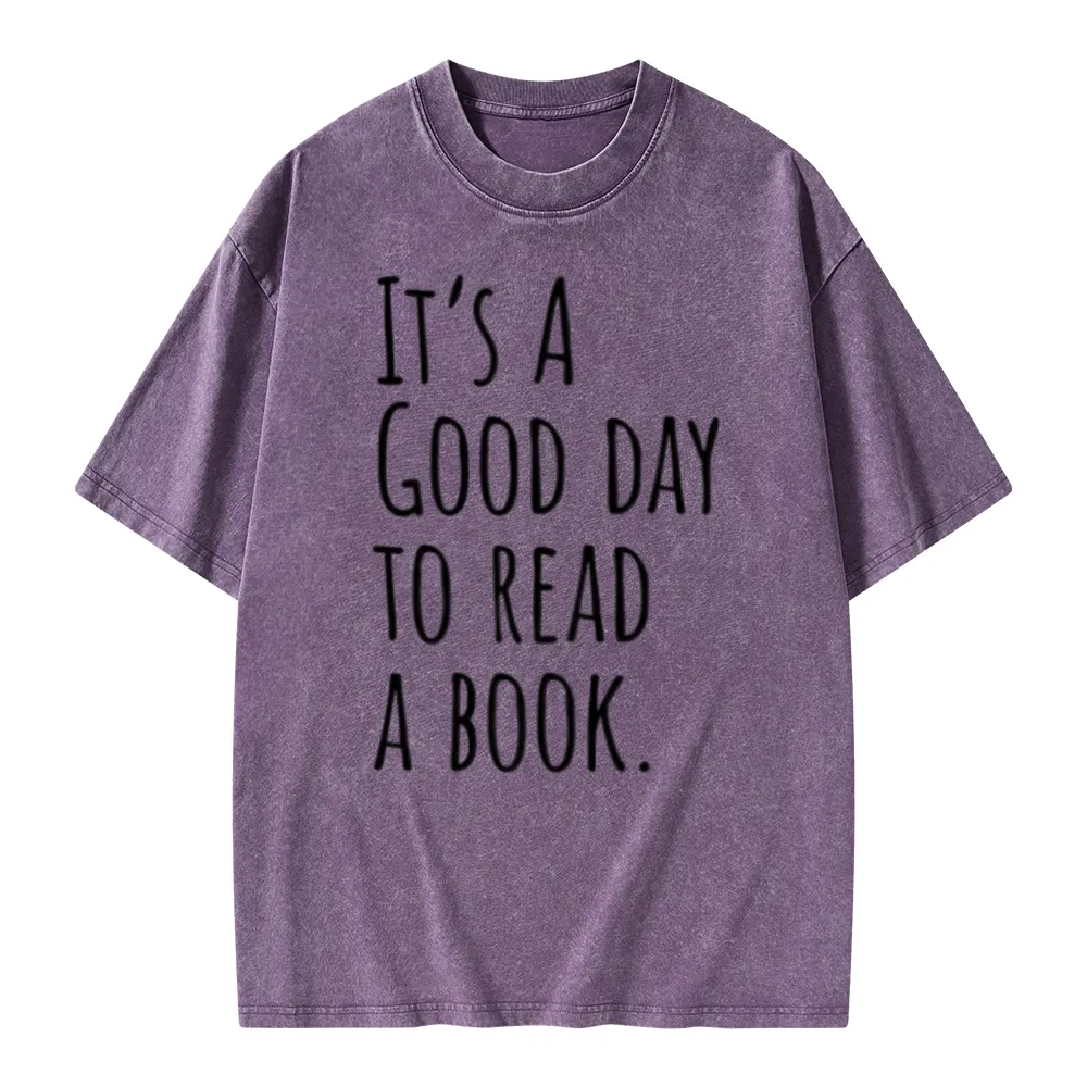 Pagewings It's A Good Day To Read A Book Unisex Washed T-shirt