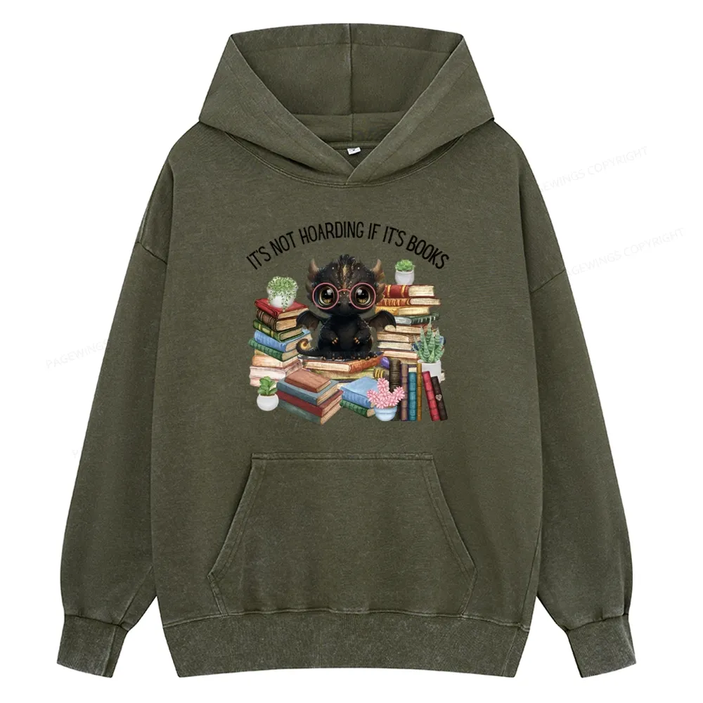 [Copy]Pagewings Fourth Wing Merry Bookmas Unisex Washed Hoodie