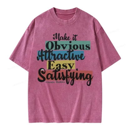Pagewings Make It Obvious Attractive Easy Satisfying Unisex Washed T-shirt