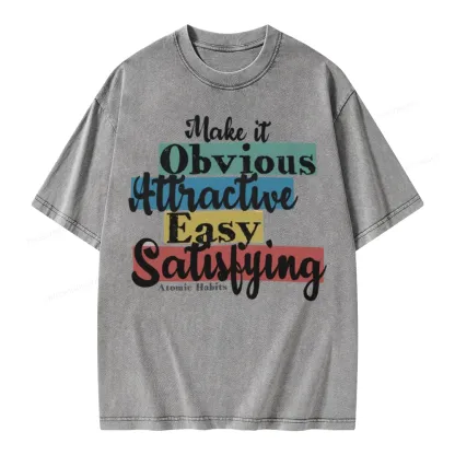 Pagewings Make It Obvious Attractive Easy Satisfying Unisex Washed T-shirt