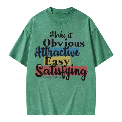 Pagewings Make It Obvious Attractive Easy Satisfying Unisex Washed T-shirt