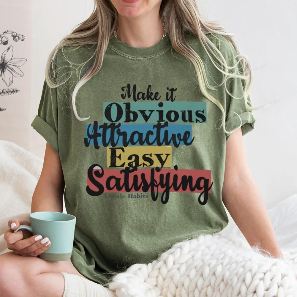 Pagewings Make It Obvious Attractive Easy Satisfying Unisex Washed T-shirt
