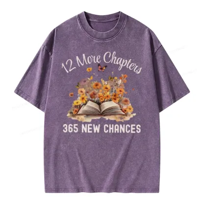 Pagewings 12 More Chapters New Year Unisex Washed T-shirt