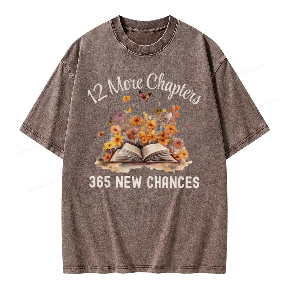 Pagewings 12 More Chapters New Year Unisex Washed T-shirt