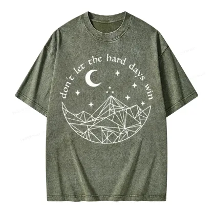 Pagewings Don’t Let the Hard Days Win Unisex Washed T-shirt