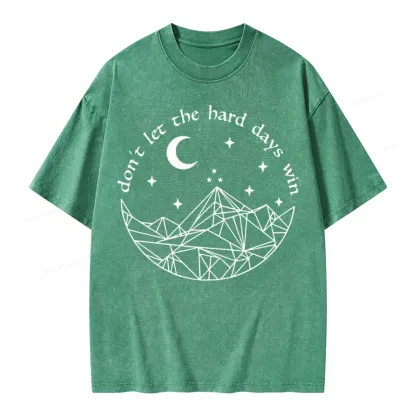 Pagewings Don’t Let the Hard Days Win Unisex Washed T-shirt