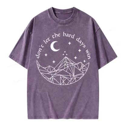 Pagewings Don’t Let the Hard Days Win Unisex Washed T-shirt