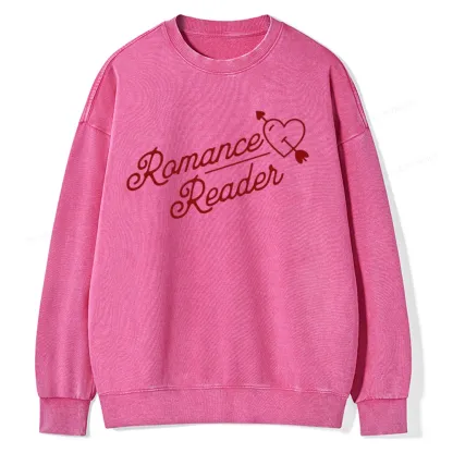 Pagewings Romance Reader Unisex Washed Sweatshirt