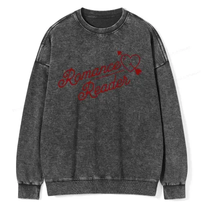 Pagewings Romance Reader Unisex Washed Sweatshirt