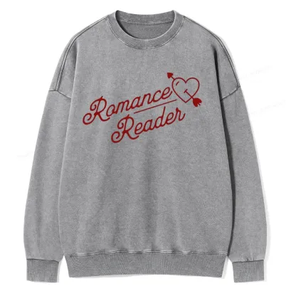 Pagewings Romance Reader Unisex Washed Sweatshirt