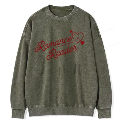 Pagewings Romance Reader Unisex Washed Sweatshirt