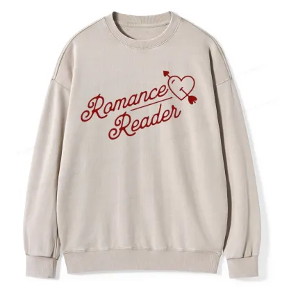 Pagewings Romance Reader Unisex Washed Sweatshirt