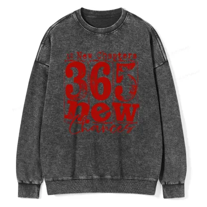 Pagewings 12 New Chapters 365 New Chances Unisex Washed Sweatshirt