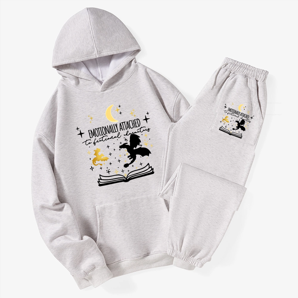 Pagewings Fourth Wing Dragon Unisex Fleece Hoodie Set