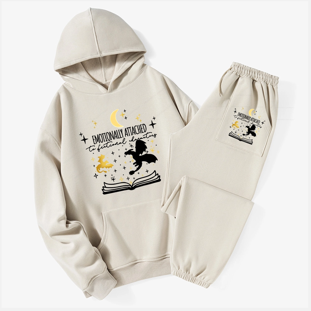 Pagewings Fourth Wing Dragon Unisex Fleece Hoodie Set
