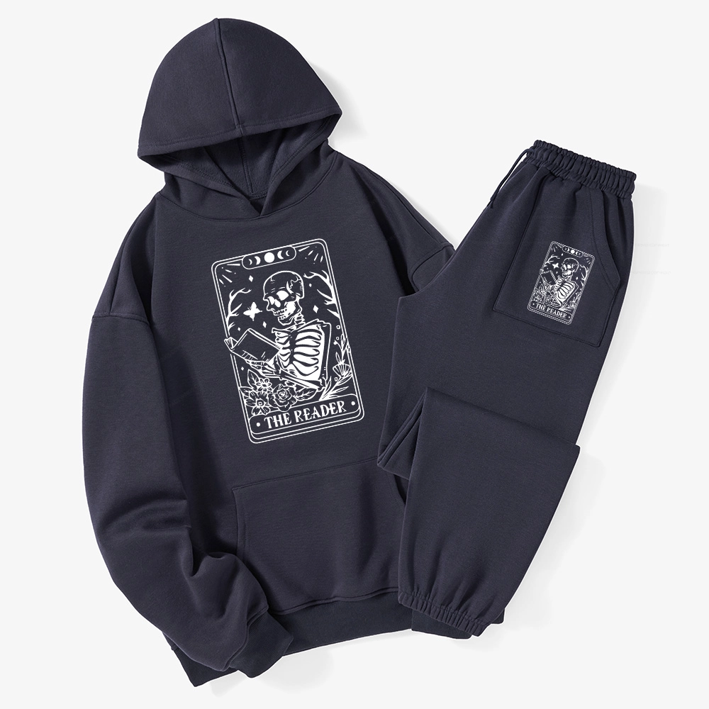 Pagewings Halloween The Reader Tarot Card Unisex Fleece Hoodie Set