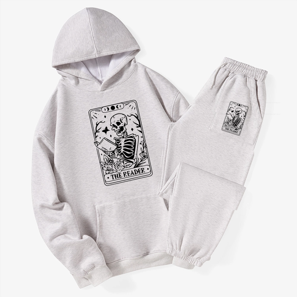Pagewings Halloween The Reader Tarot Card Unisex Fleece Hoodie Set