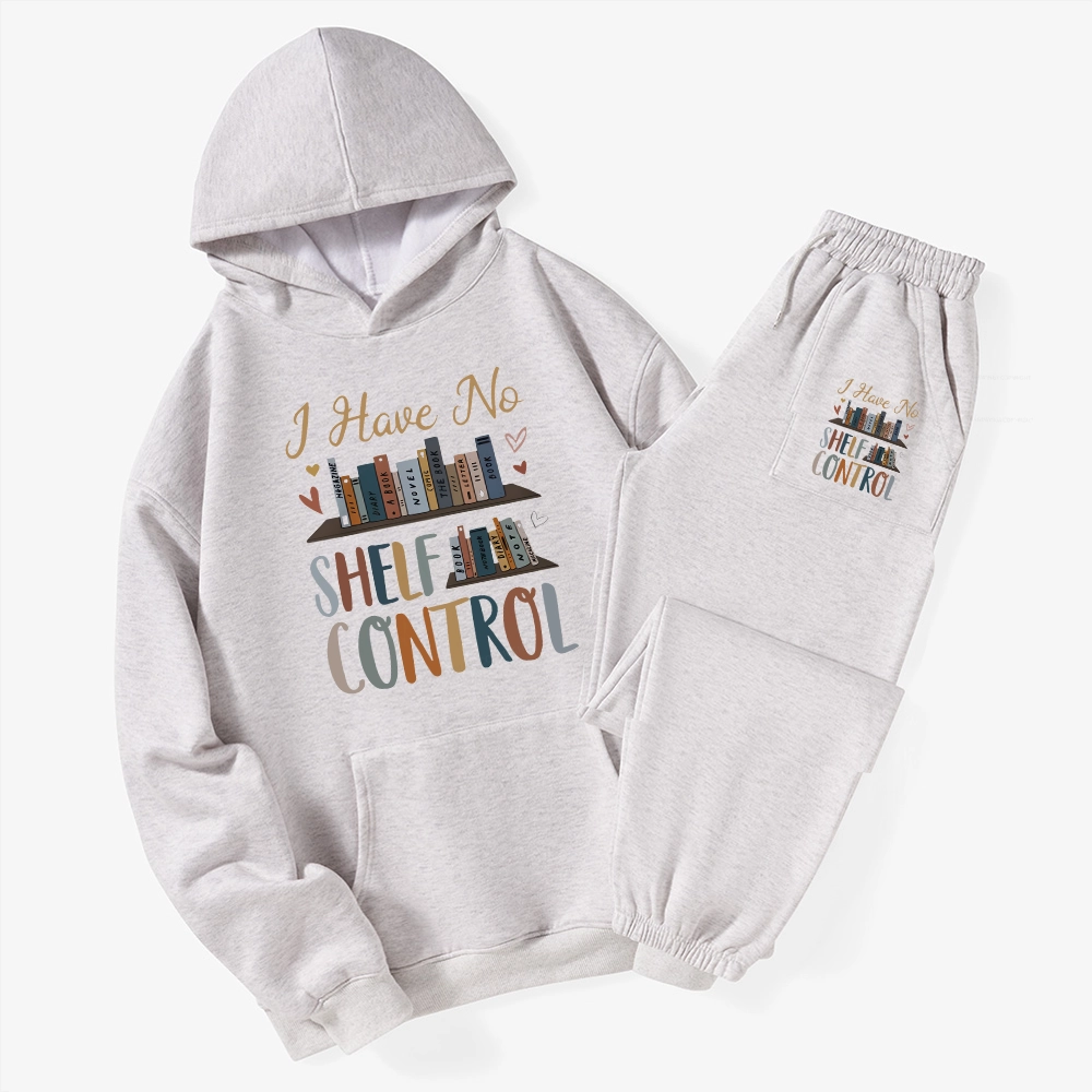 Pagewings I Have No Shelf Control Unisex Fleece Hoodie Set