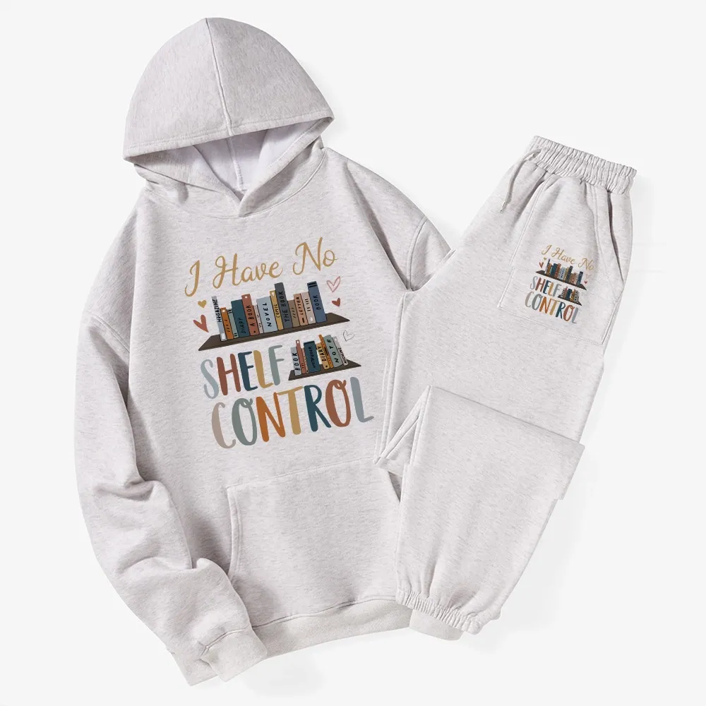 Pagewings I Have No Shelf Control Unisex Fleece Hoodie Set