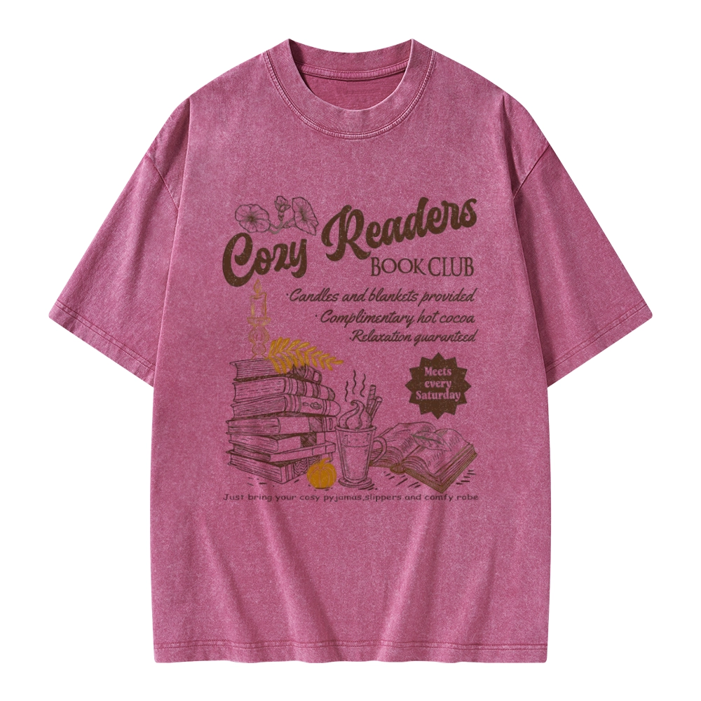 Pagewings Cozy reader Unisex Washed T-shirt