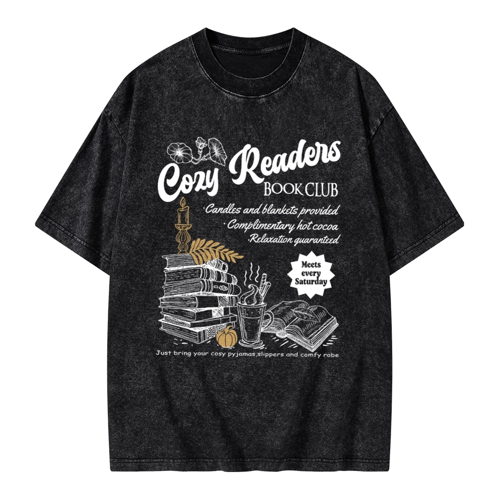 Pagewings Cozy reader Unisex Washed T-shirt