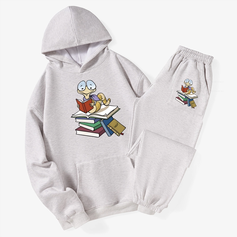 Pagewings Reading Snail and Book Unisex Fleece Hoodie Set