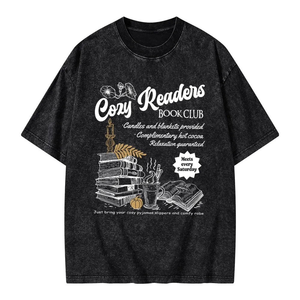 Pagewings Cozy reader Unisex Washed T-shirt