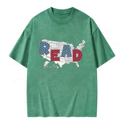 Pagewings Let's Read Together Unisex Washed T-shirt