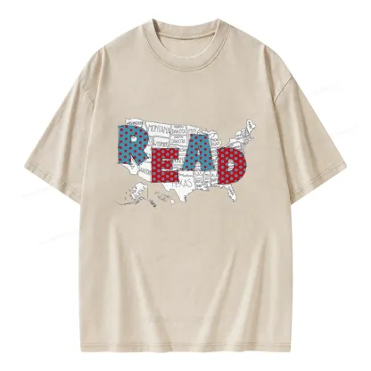 Pagewings Let's Read Together Unisex Washed T-shirt