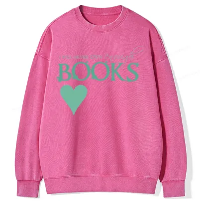 Pagewings I Will Never Own Enough Books Unisex Washed Sweatshirt