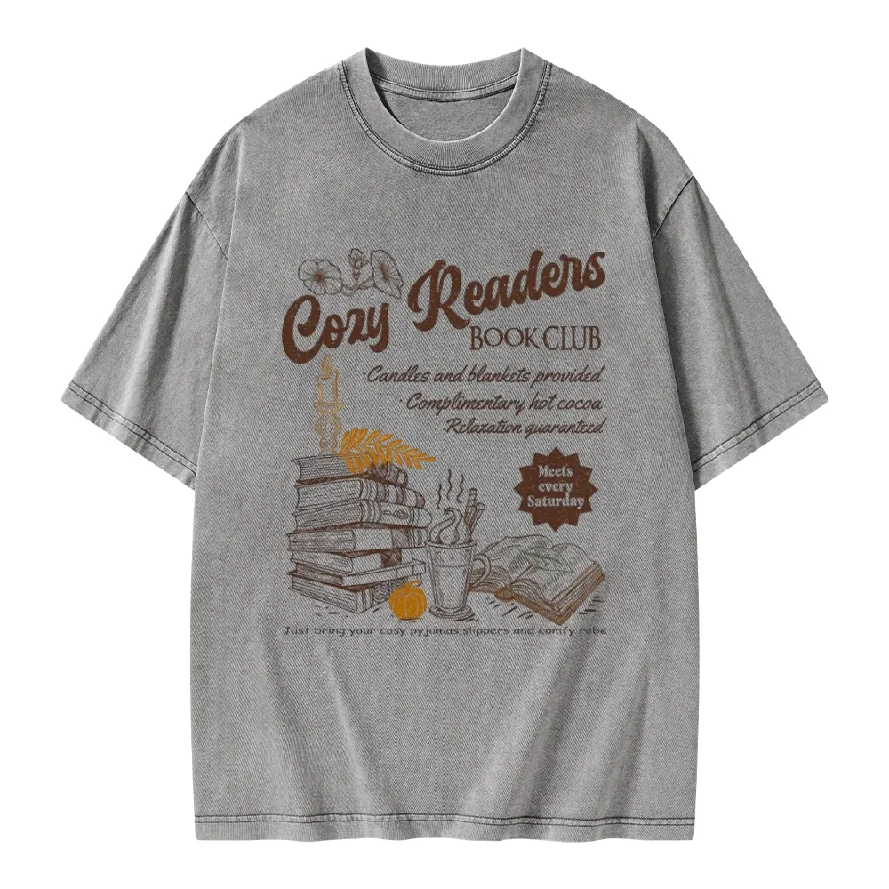 Pagewings Cozy reader Unisex Washed T-shirt