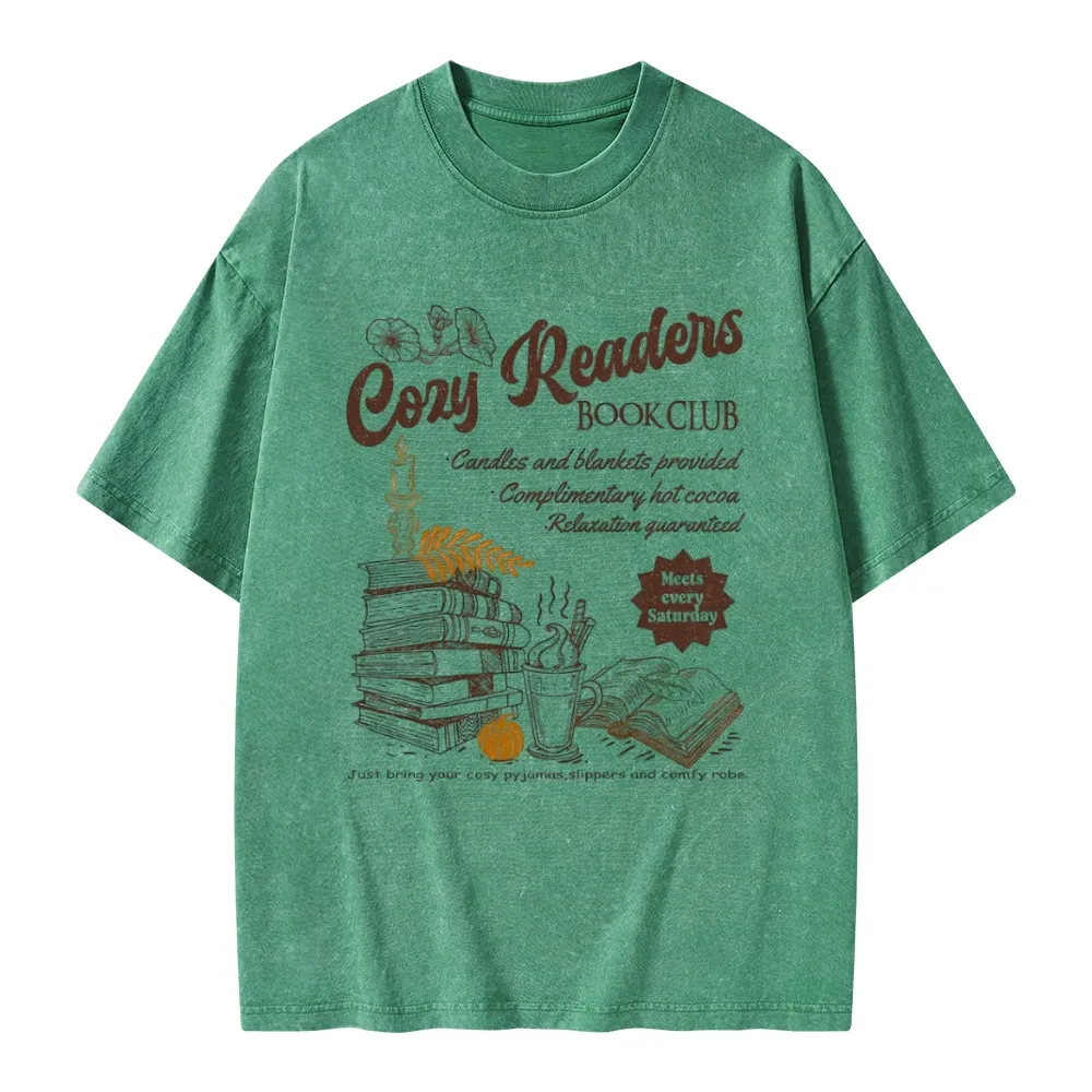 Pagewings Cozy reader Unisex Washed T-shirt