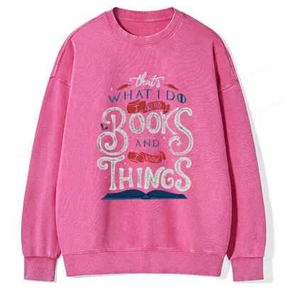 Pagewings Read To  Know Things Unisex Washed Sweatshirt