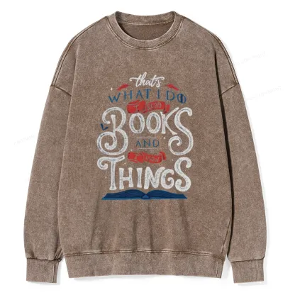 Pagewings Read To  Know Things Unisex Washed Sweatshirt