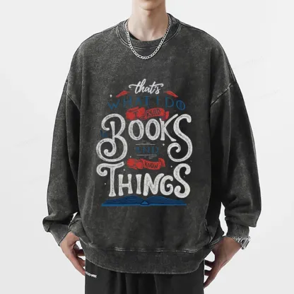 Pagewings Read To  Know Things Unisex Washed Sweatshirt