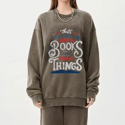 Pagewings Read To  Know Things Unisex Washed Sweatshirt