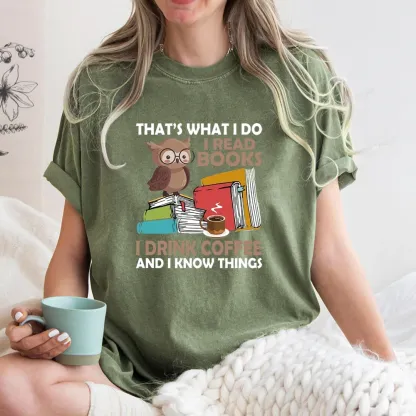 Pagewings That's What I Do I Read Books Unisex Washed T-shirt