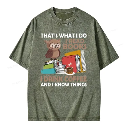 Pagewings That's What I Do I Read Books Unisex Washed T-shirt