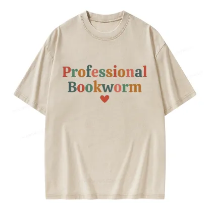 Pagewings Professional Bookworm Unisex Washed T-shirt
