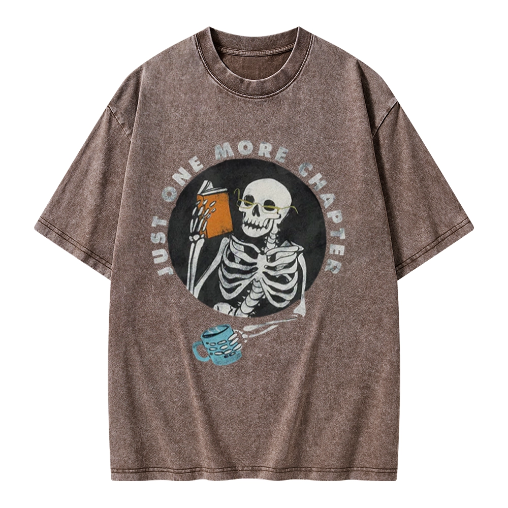 Pagewings Halloween Just One More Chapter Unisex Washed T-shirt