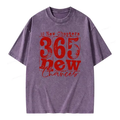 Pagewings 12 New Chapters 365 New Chances  Unisex Washed T-shirt