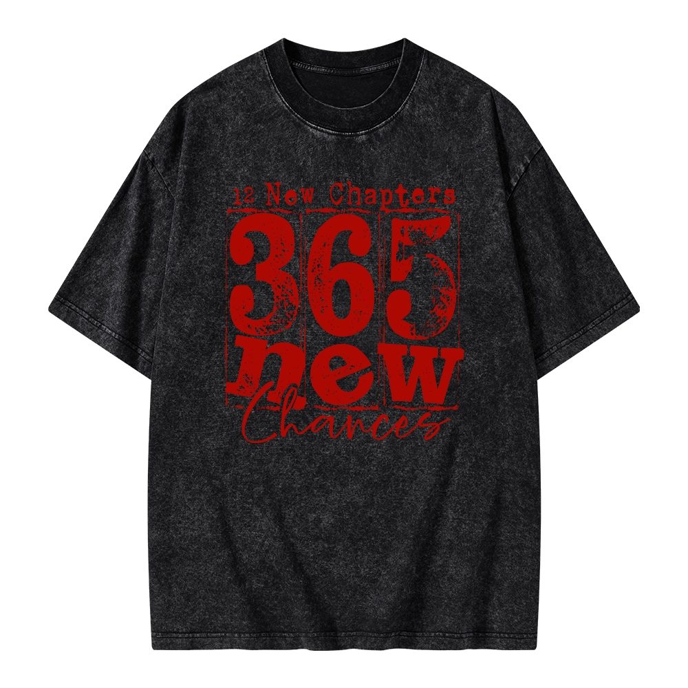 Pagewings 12 New Chapters 365 New Chances  Unisex Washed T-shirt