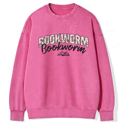 Pagewings Bookworm Unisex Washed Sweatshirt