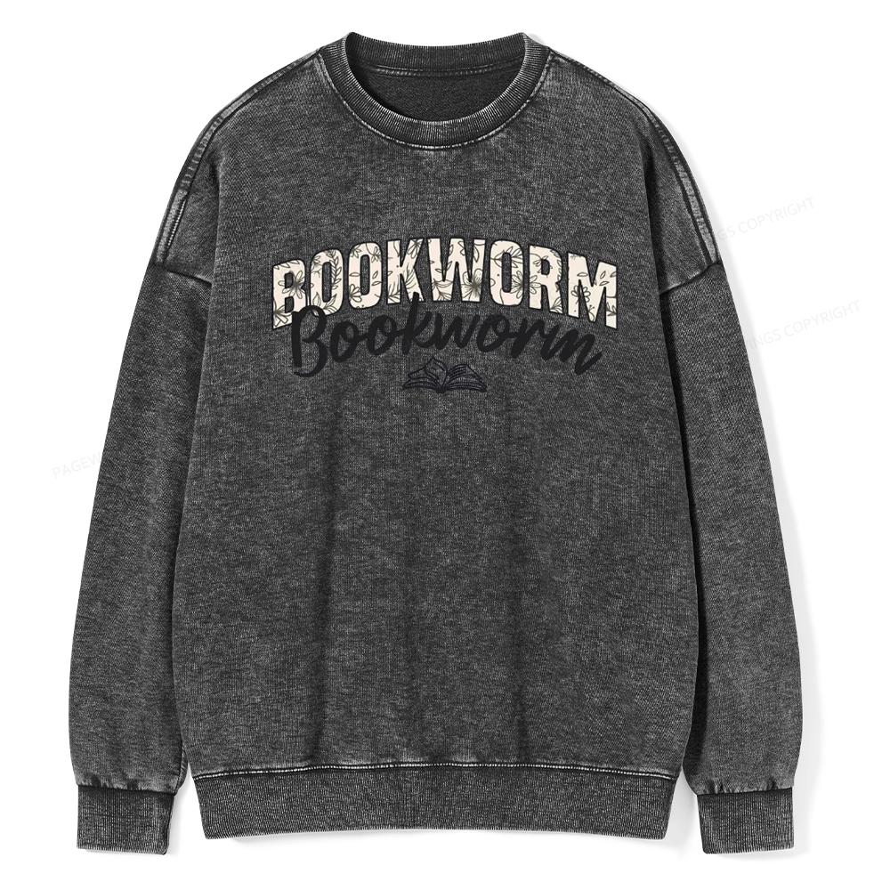 Pagewings Bookworm Unisex Washed Sweatshirt