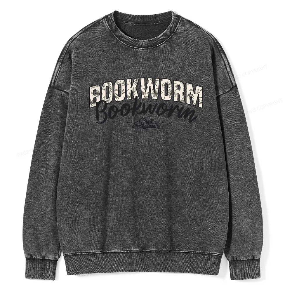 Pagewings Bookworm Unisex Washed Sweatshirt