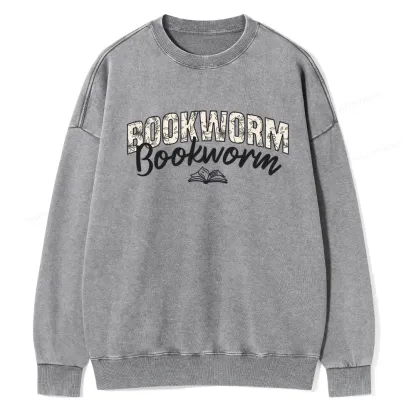 Pagewings Bookworm Unisex Washed Sweatshirt
