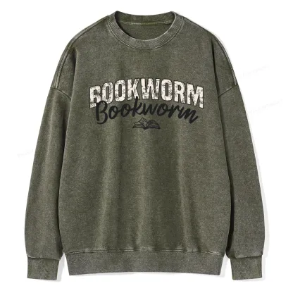 Pagewings Bookworm Unisex Washed Sweatshirt
