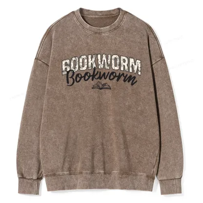 Pagewings Bookworm Unisex Washed Sweatshirt